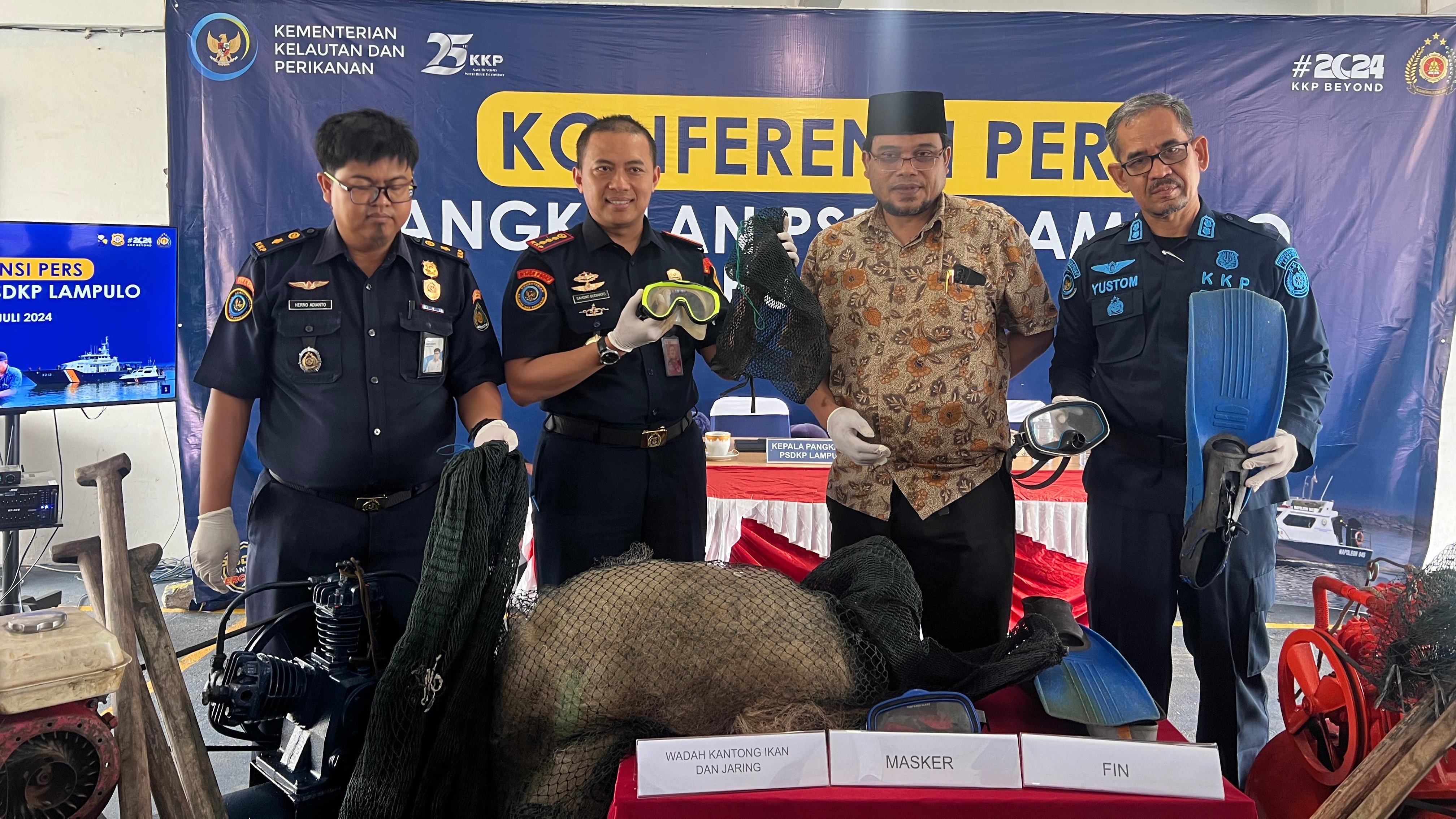 KKP Amankan 2 Kapal Nelayan Pelaku Bom Ikan di Perairan Pulau Aceh