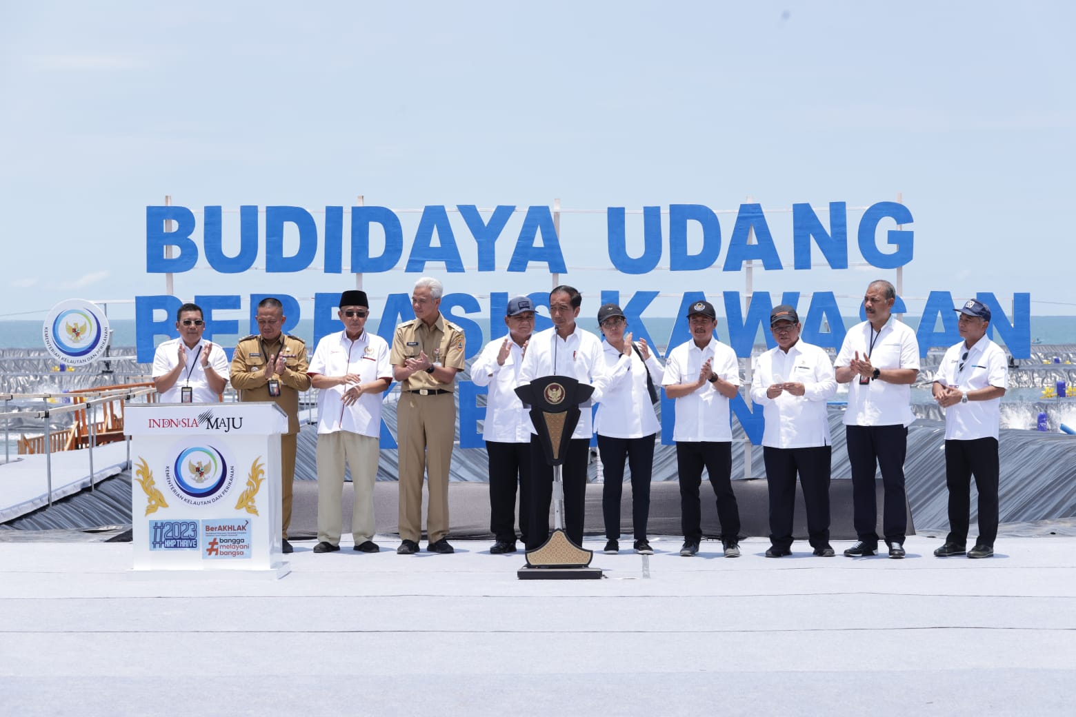 Alhamdulillah, Bapak Presiden @jokowi sudah meresmikan tambak Budidaya Udang Berbasis Kawasan (BUBK) di Kebumen