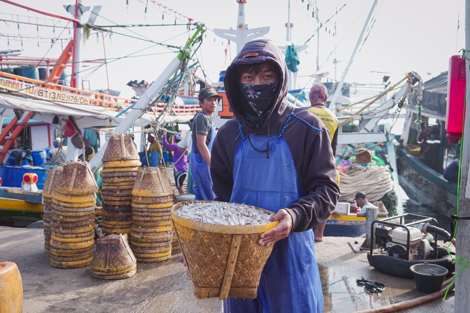 Peninjauan Pangkalan Pendaratan Ikan (PPI) Dadap di Indramayu, Jawa Barat bersama Ibu Nina Agustina Bupati Indramayu (Kamis, 15/4/22)