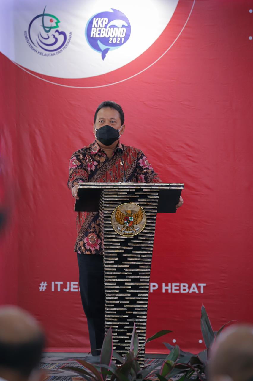 Jakarta - Rabu (3/2), Menteri Kelautan dan Perikanan Sakti Wahyu Trenggono membuka Rakerwas Inspektorat Jenderal KKP di Auditorium Tuna, Lantai 15, Gedung Mina Bahari IV.