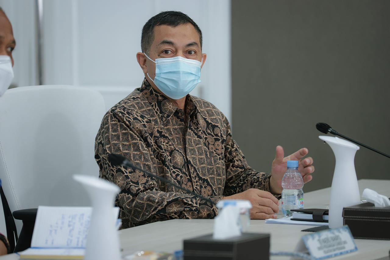 Menteri Sakti Wahyu Trenggono mengikuti Video Conference Entry Meeting Dalam Rangka Pemeriksaan Terinci atas Laporan Keuangan KKP TA 2020 oleh BPK-RI. (13/01)