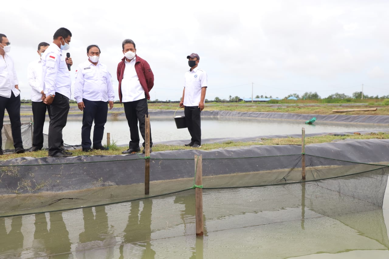 Menteri Trenggono Tinjau Balai Layanan Usaha Produksi Perikanan Budidaya (BLUPPB) di Karawang, Jawa Barat (7/1)