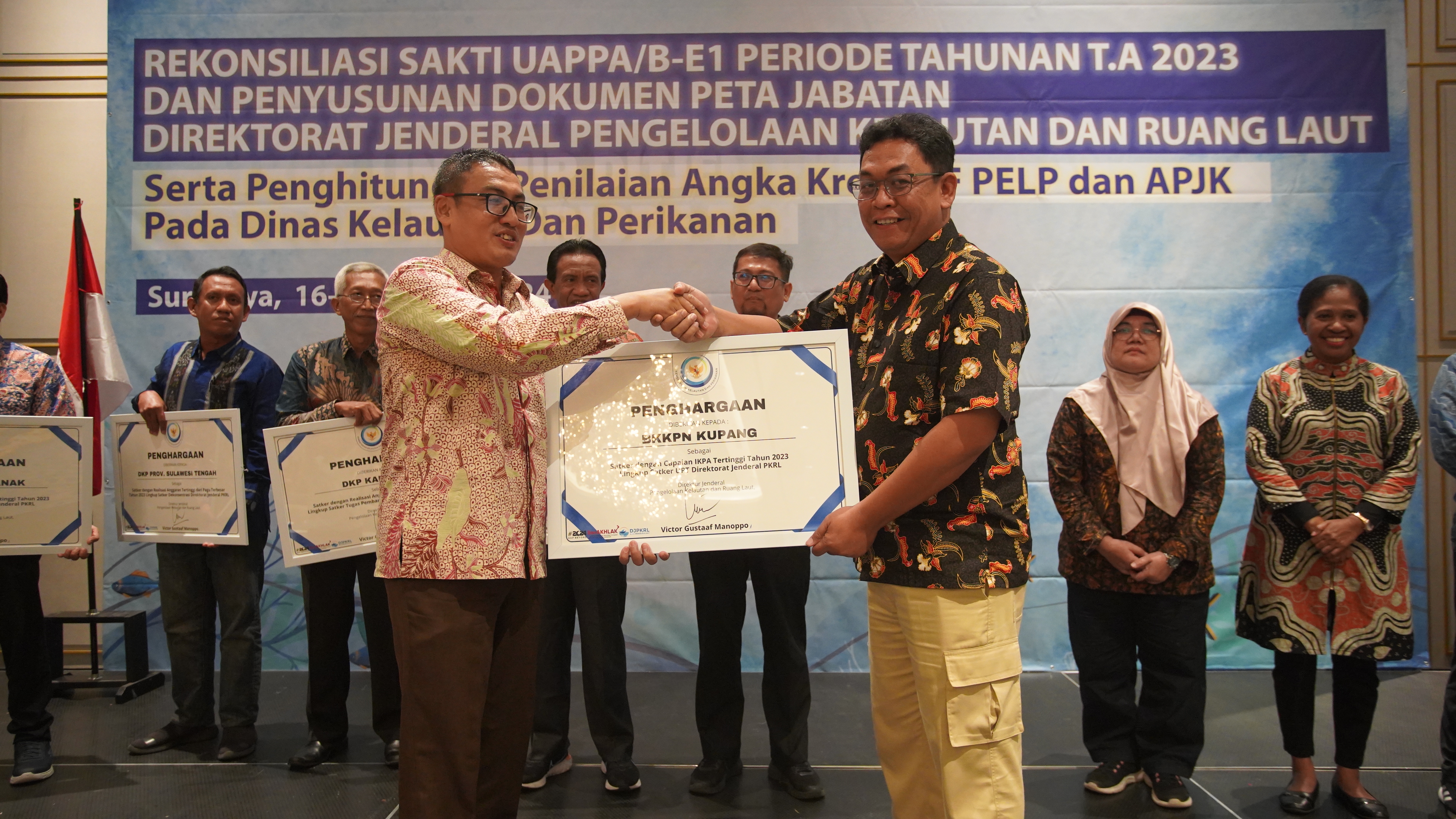 Rekonsiliasi SAKTI UAPPA/B E-1 Periode Tahunan TA. 2023 Lingkup Ditjen Pengelolaan Kelautan dan Ruang Laut, Surabaya (16/1).