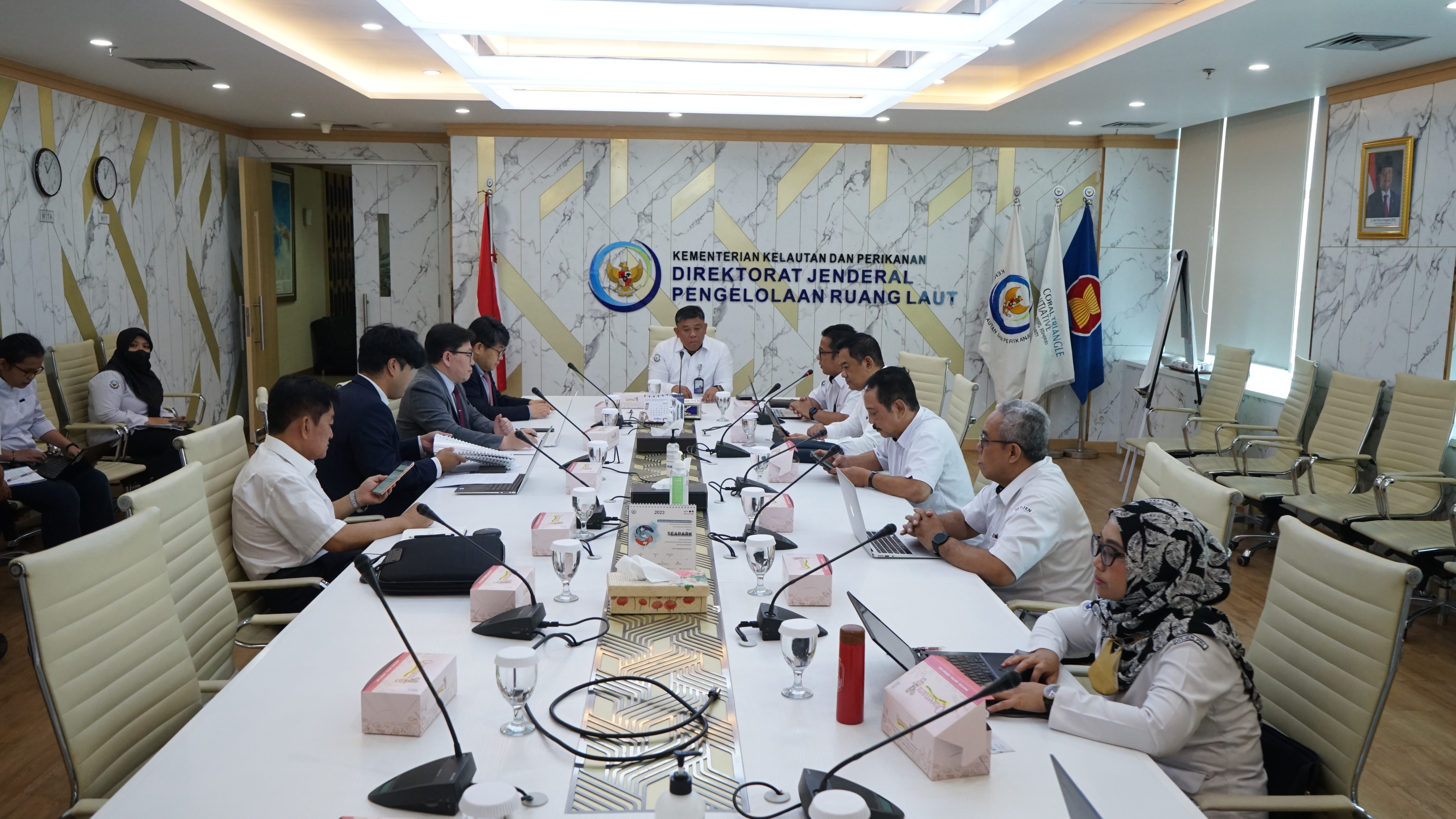 Courtesy Meeting antara KKP dan Pusan National University, dalam rangka penjajakan tindak lanjut Letter of Intent antara Ditjen PRL dan Pusan National University, (31/7).