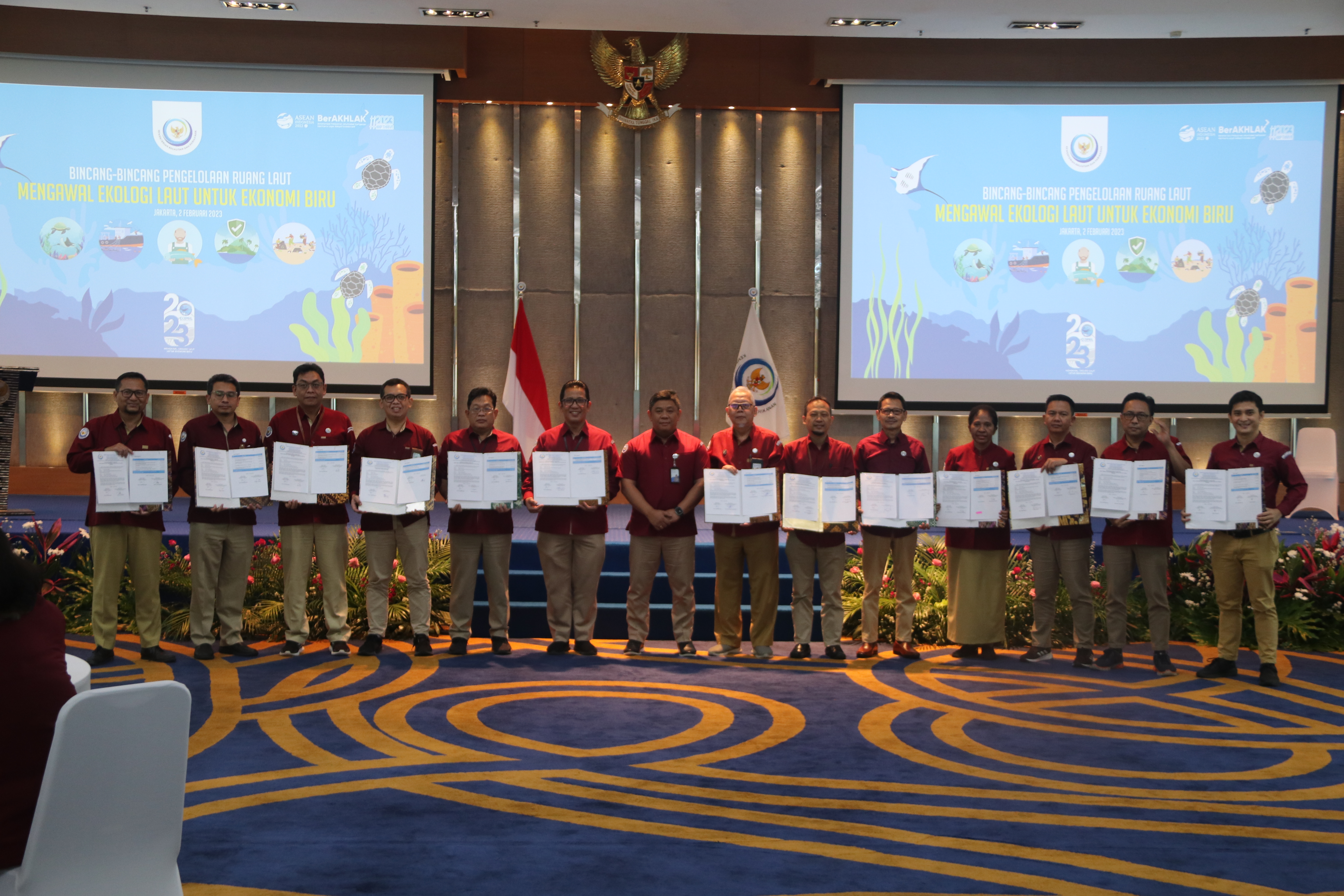 Penandatanganan Perjanjian Kinerja tahun 2023 Lingkup Ditjen Pengelolaan Ruang Laut, Jakarta (2/2)