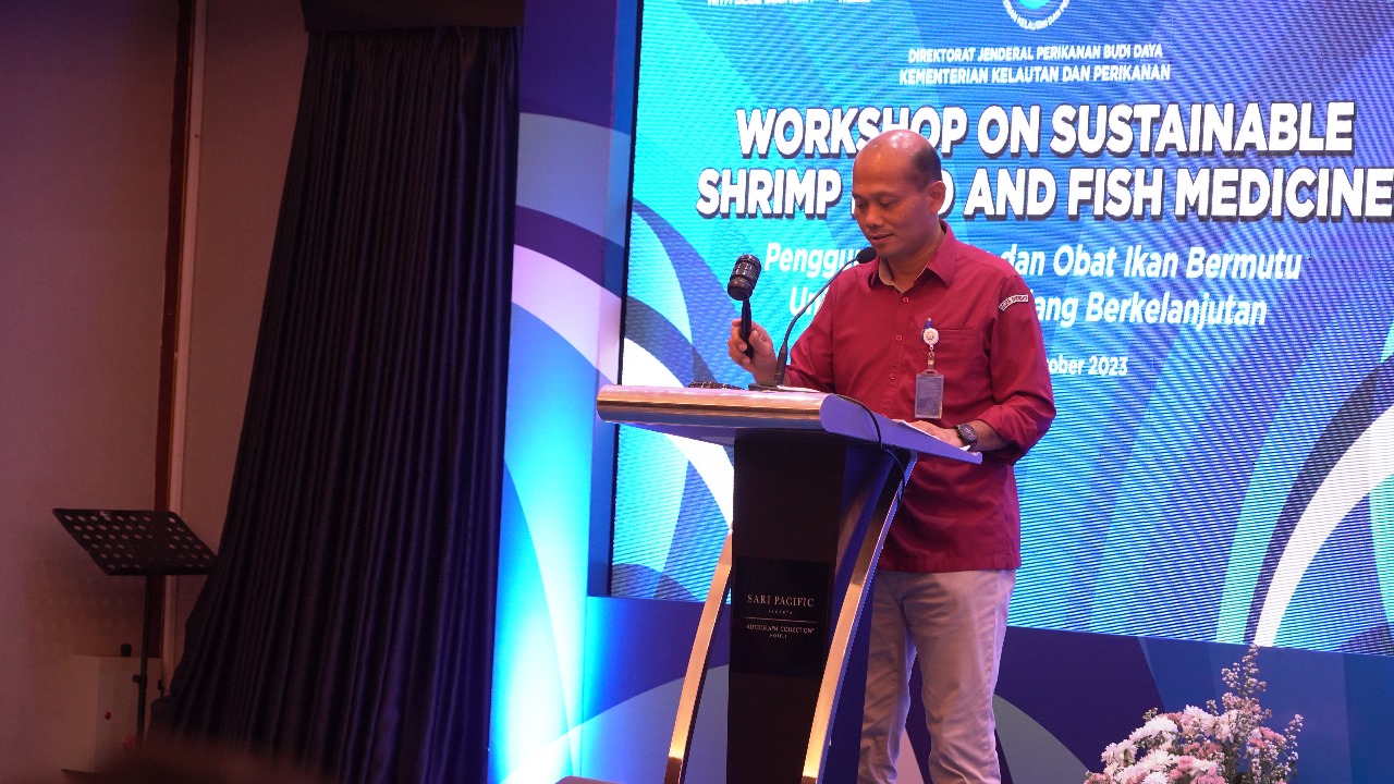 Dirjen PB Membuka Workshop on Sustainable Shrimp Feed and Fish Medicine