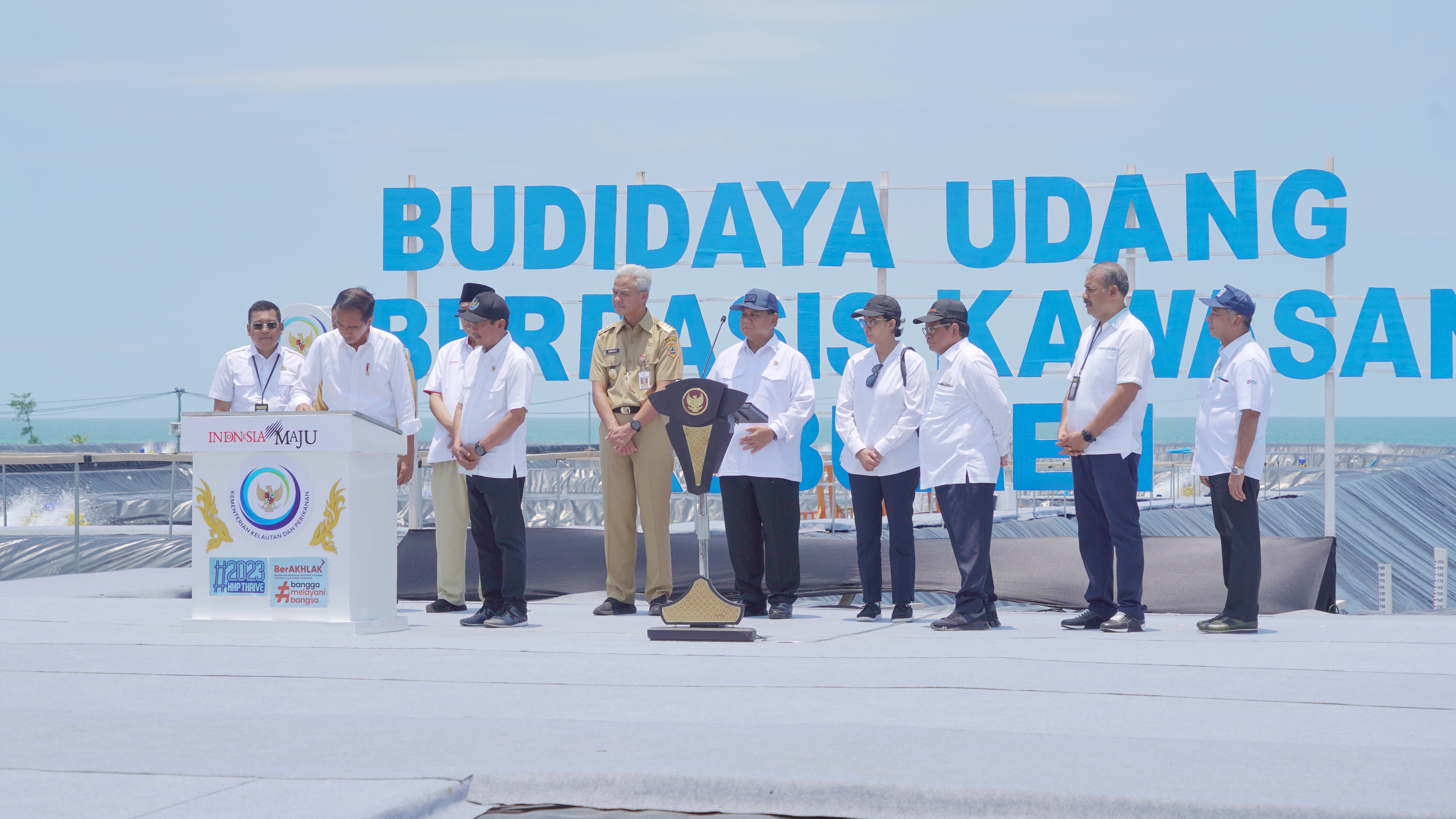 PERESMIAN BUDIDAYA UDANG BERBASIS KAWASAN DI KEBUMEN OLEH PRESIDEN JOKO WIDODO