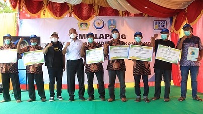 Dirjen PB mencanangkan kampung perikanan budidaya ikan bandeng di Kab. Gresik (27/03/22)