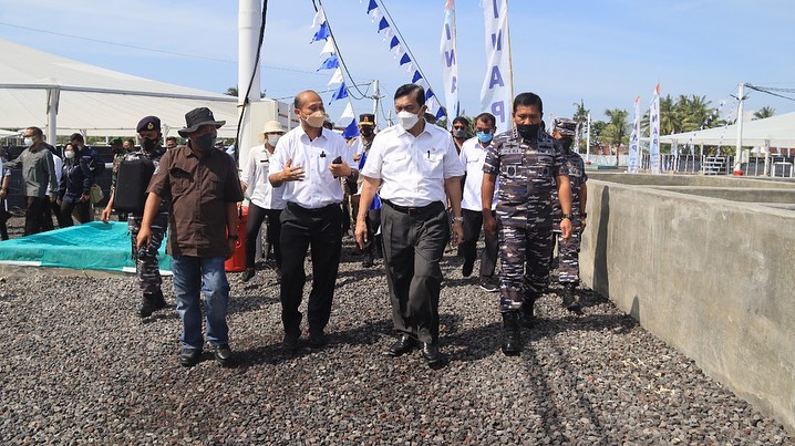 Dirjen PB menghadiri acara tebar benur udang vaname di Kab. Jembrana, Bali (25/02/2022)