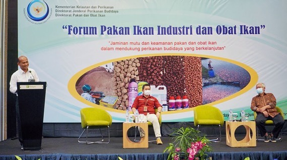 Dirjen PB membuka kegiatan Forum Pakan Ikan Industri dan Obat Ikan di Bandung (5/10/21)