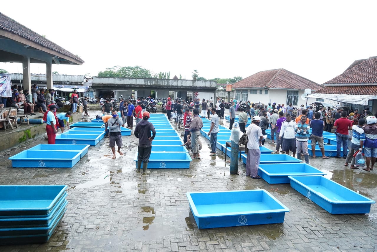 Penyerahan Bantuan Stimulus Pemasar Ikan di Kabupaten Banjarnegara