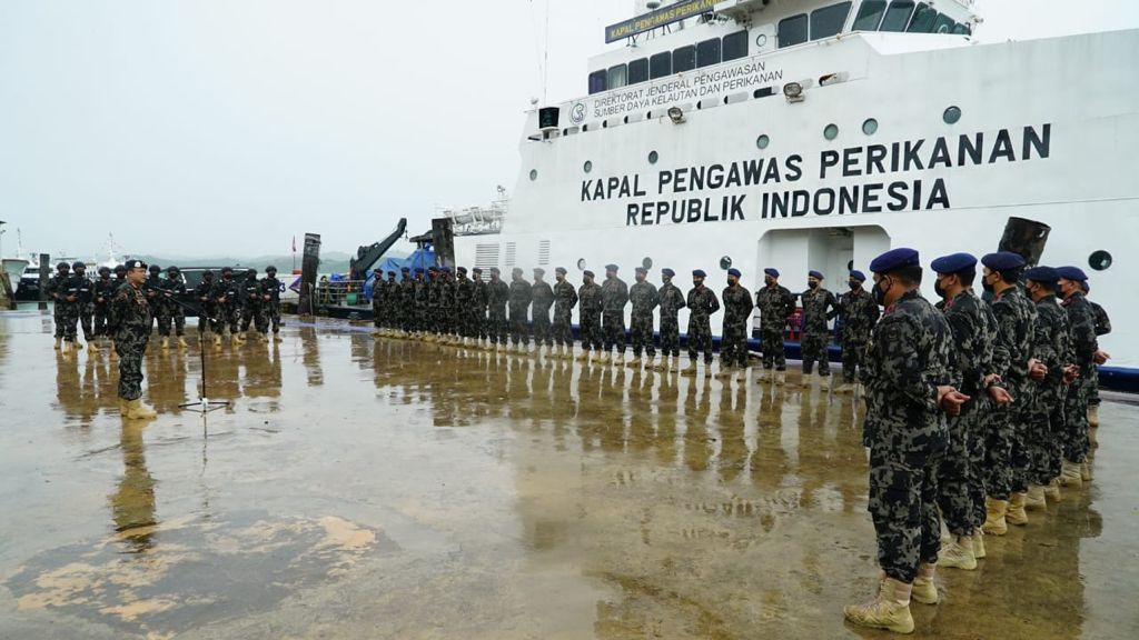 Arahan Dirjen PSDKP kepada awak kapal pengawas KKP di Pangkalan PSDKP Batam