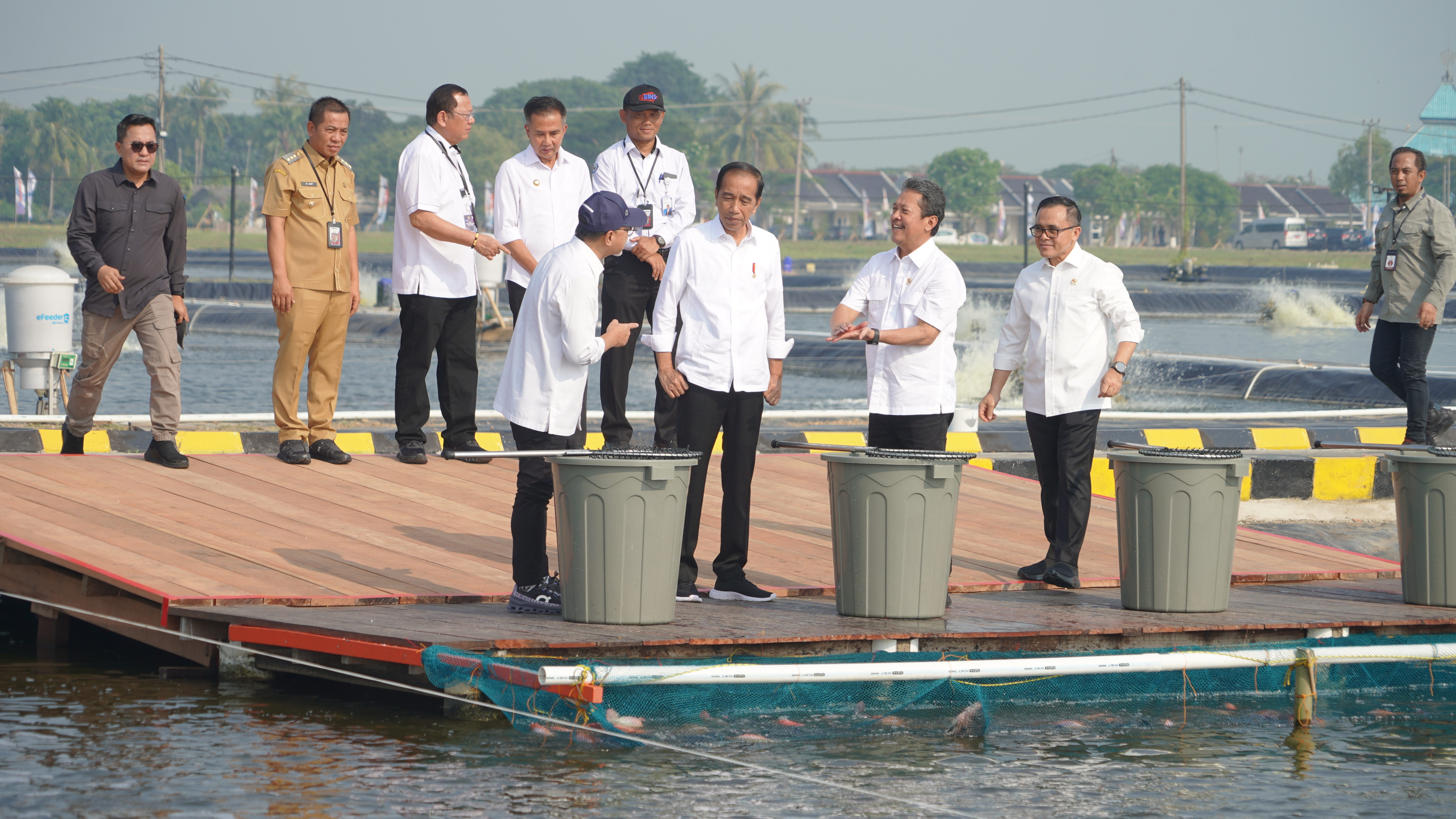 Peresmian Modeling Tambak Budidaya Ikan Nila Salin Karawang oleh Presiden RI