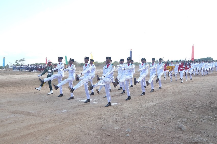 Upacara Peringatan Hari Ulang Tahun Kemerdekaan ke-79 Republik Indonesia di Kabupaten Sabu Raijua, Provinsi Nusa Tenggara Timur.