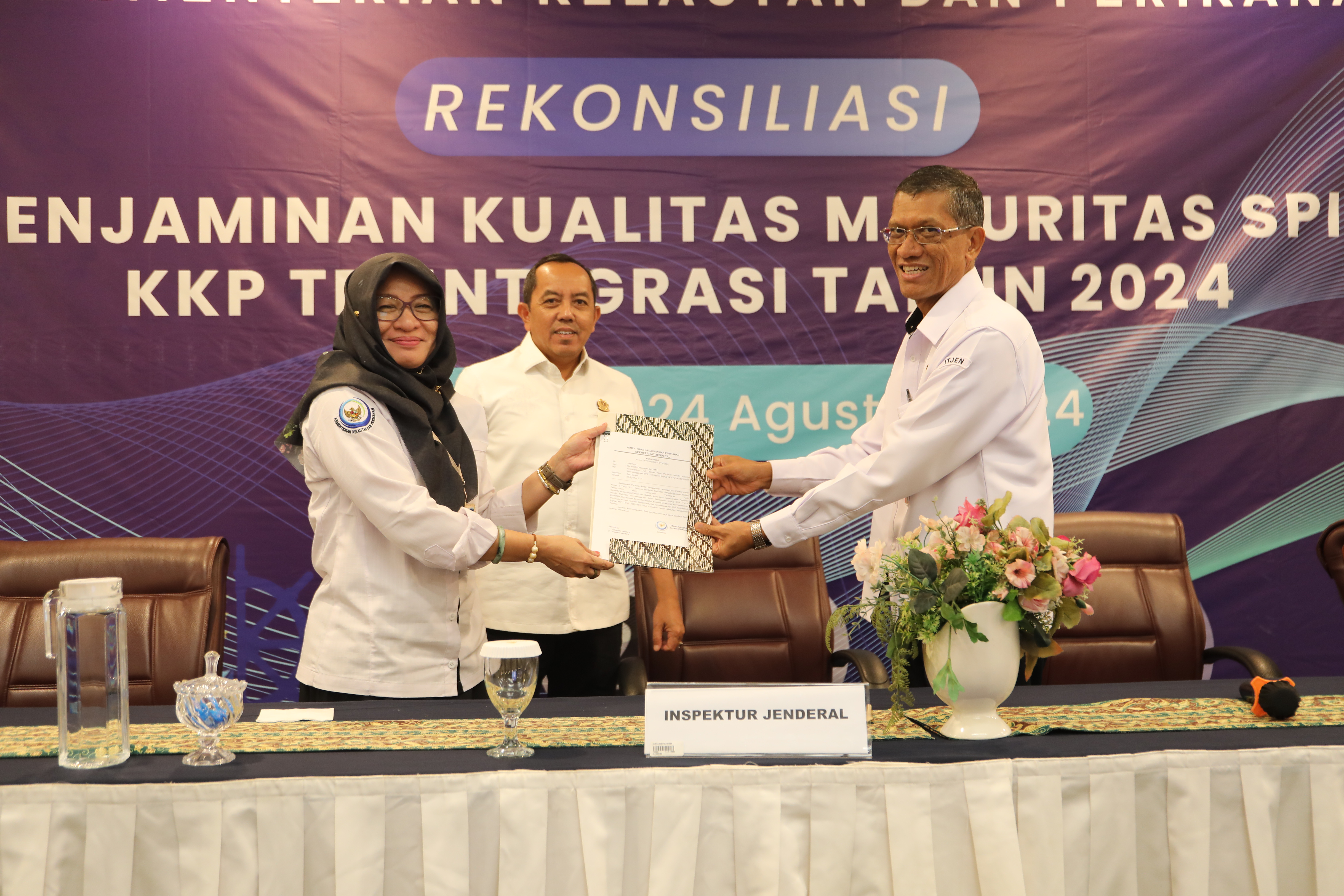 Rekonsiliasi Penjaminan Kualitas Maturitas SPIP KKP Terintegrasi Tahun 2024