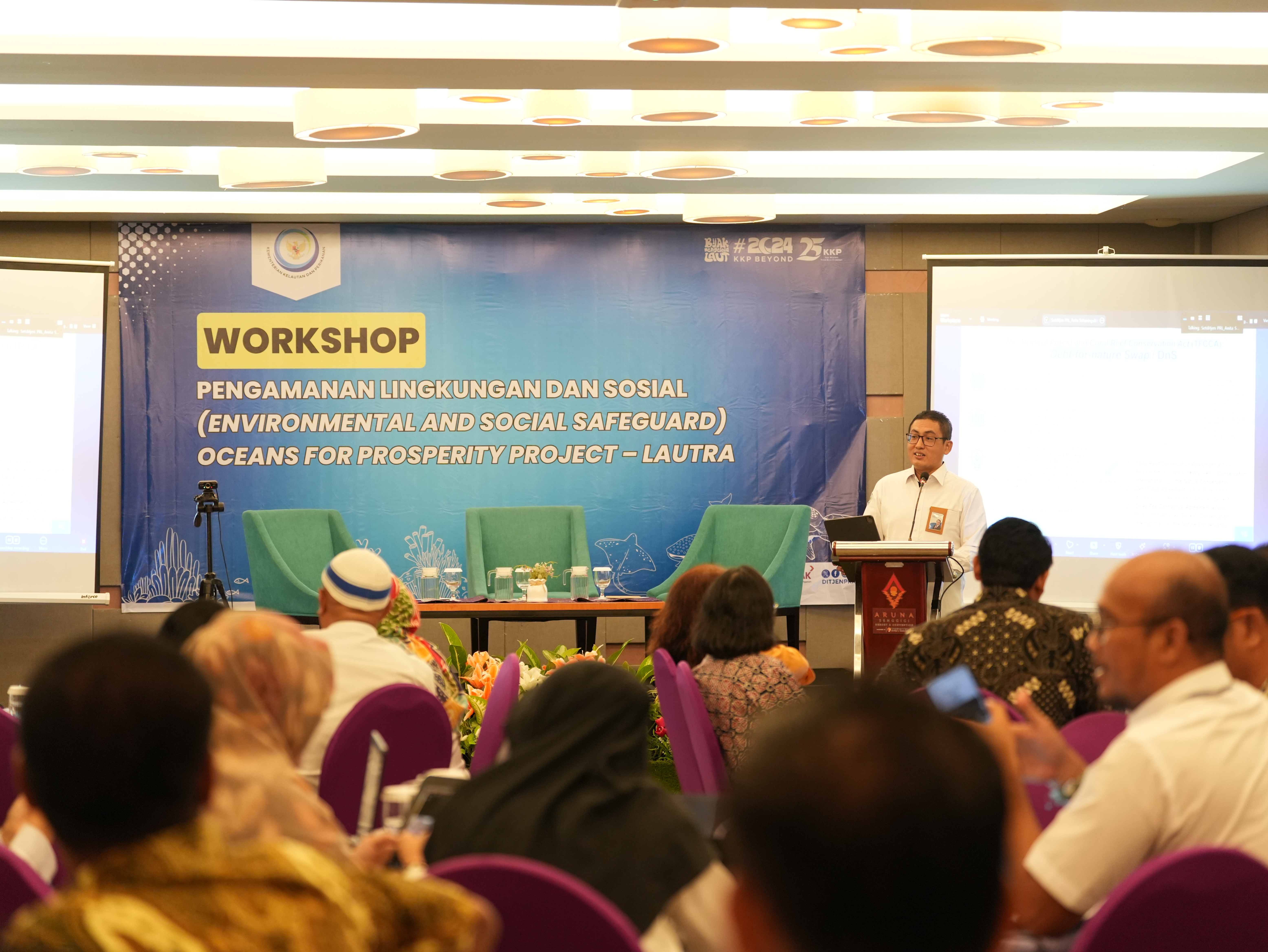 Workshop Pengamanan Lingkungan dan Sosial (Environmental and Social Safeguard) Oceans for Prosperity Project – LAUTRA), Lombok (16/10).