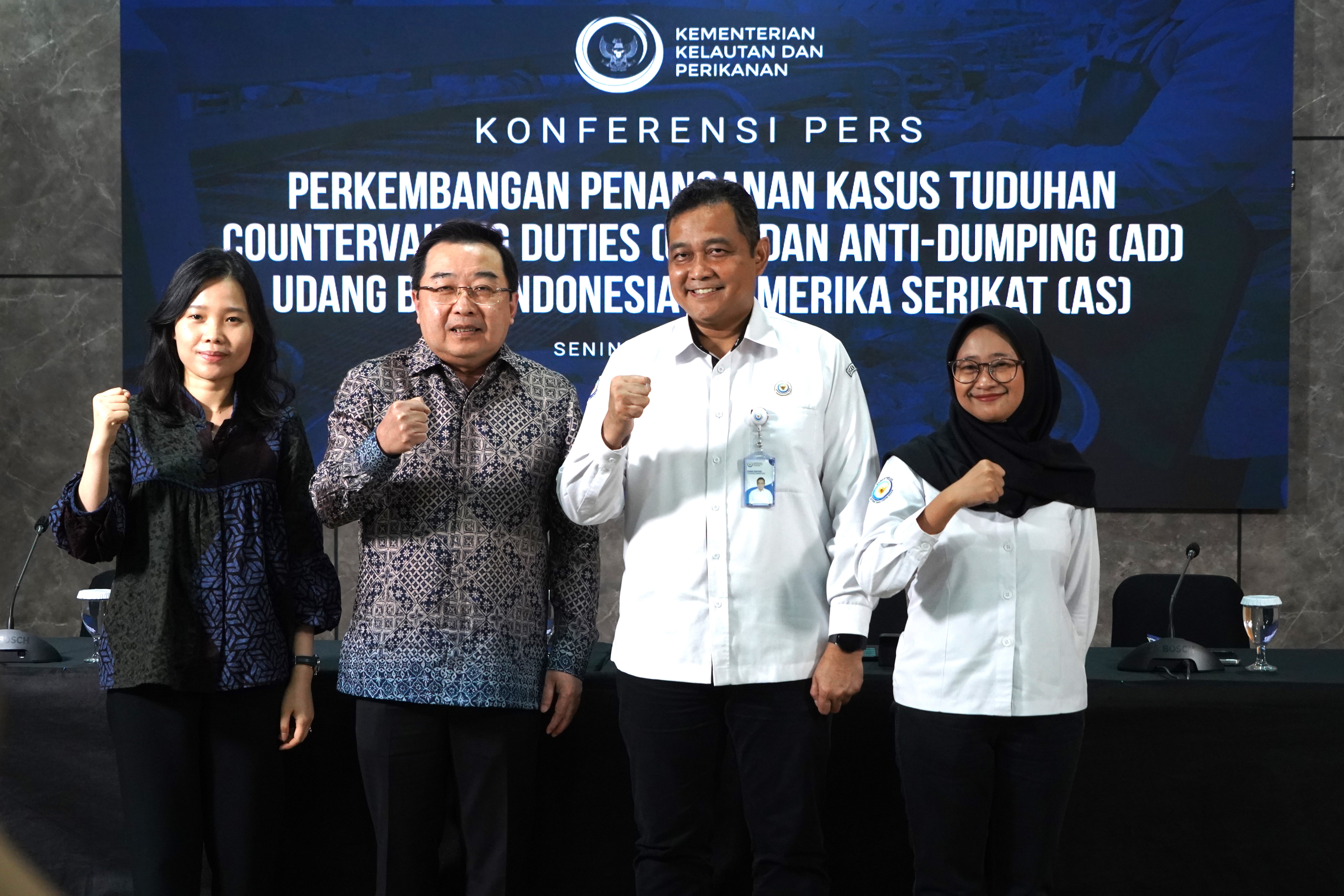 Konferensi Pers Perkembangan Penanganan Kasus Tuduhan Countervailing Duties (SVD) dan Anti Dumping (AD) Udang Beku Indonesia di Amerika Serikat