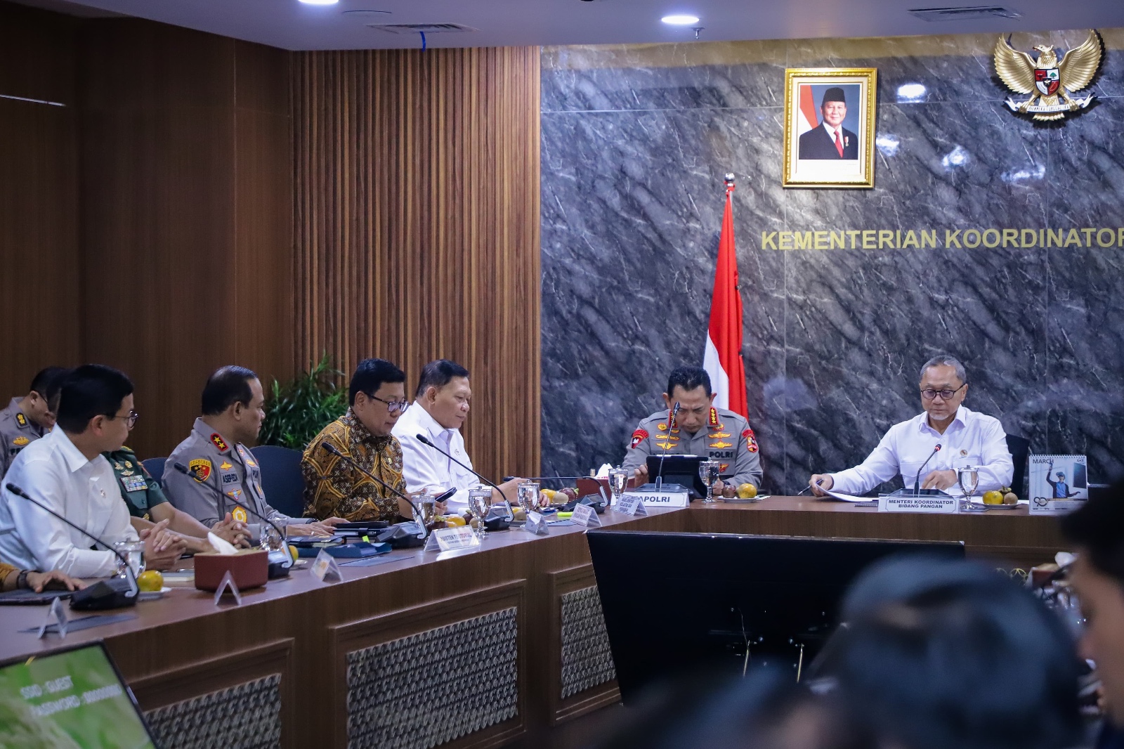 Wakil Menteri Kelautan dan Perikanan Menghadiri Rapat Koordinasi Pangan jelang Ramadan di Kementerian Koordinasi Bidang Pangan.